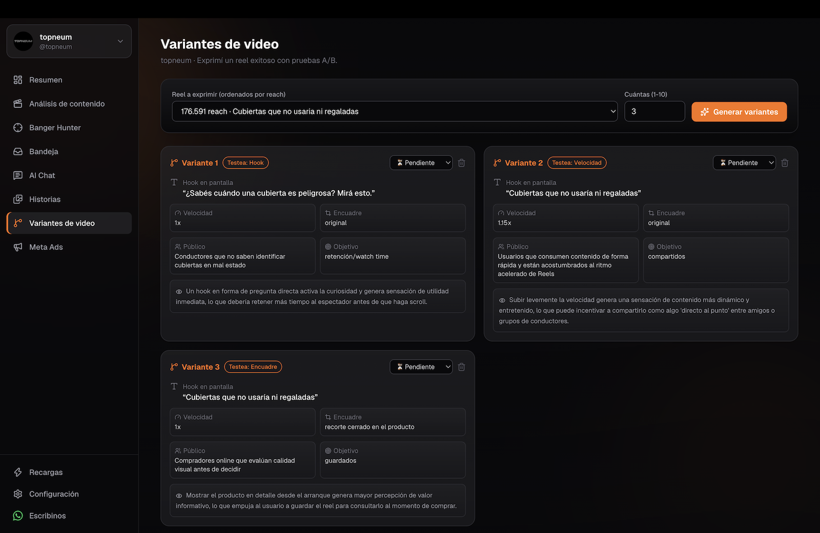 Variantes A/B